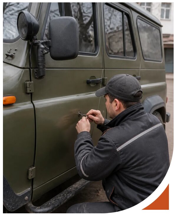 Профессиональное вскрытие автомобиля УАЗ без повреждений в Искитиме